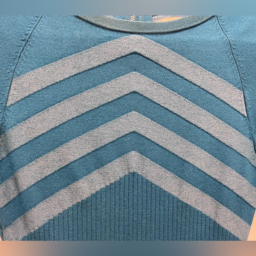 Karen Millen Fit And Flare Knit Dress In Turquoise - image 4